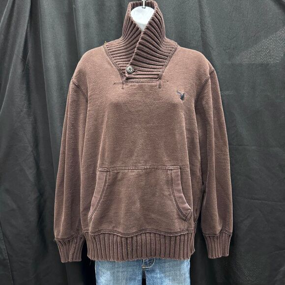 vintage aeo ribbed shawl collar pullover - Picture 2 of 8